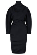 Khaite High-Neck Long-Sleeve Dress