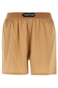 Tom Ford Logo Waistband Satin Shorts