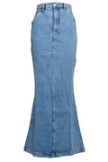 Moschino Jeans Logo Patch Denim Skirt