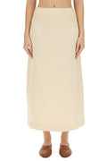 Jil Sander High Low Hem Midi Skirt