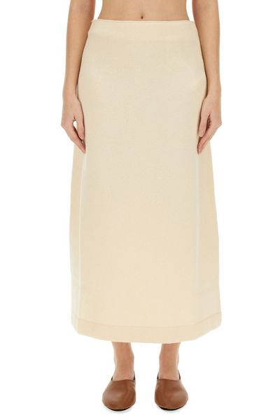 Jil Sander High Low Hem Midi Skirt