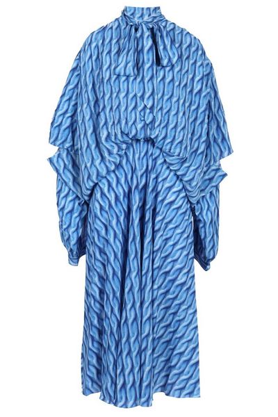 Balenciaga Pattern Tie-Detailed Dress