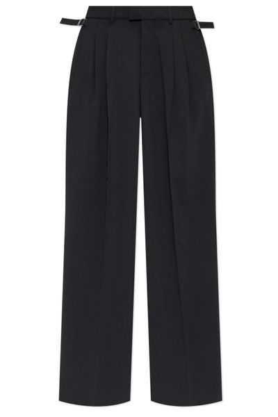 AMI Paris Pleated Wide Leg Trousers