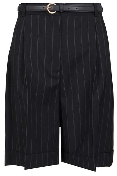 Max Mara Studio Ere Pinstripe Bermuda Shorts