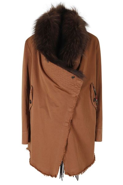 Bazar Deluxe Draped Trimmed Coat