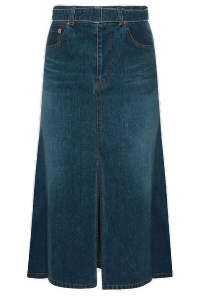Sacai Pleated Denim Skirt