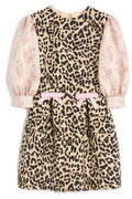 Valentino Leopard Printed Puff-Sleeved Mini Dress