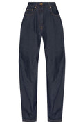 Versace Logo-Patch Wide Leg Jeans