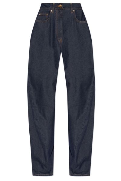 Versace Logo-Patch Wide Leg Jeans