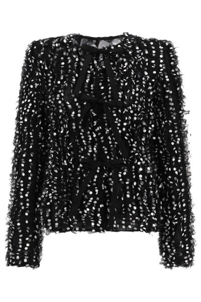 Nina Ricci Polka Dot Tie-Front Jacket