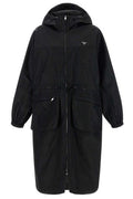 Prada Re-Nylon Zip-Up Hooded Raincoat
