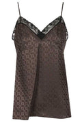 Fendi FF Jacquard Satin Top