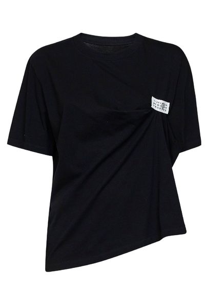 MM6 Maison Margiela Logo Patch Asymmetric T-Shirt