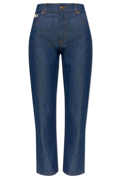 Moschino Logo-Patch Tapered Jeans