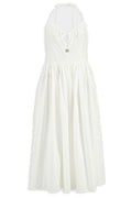Dolce & Gabbana Logo Plaque Drawstring Midi Dress