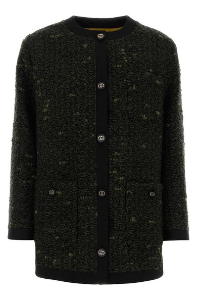 Gucci Bouclé Button-Up Knit Jacket