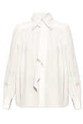 Chloé Lace Collared Long-Sleeve Shirt