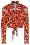 Dolce & Gabbana Majolica-Printed Poplin Shirt