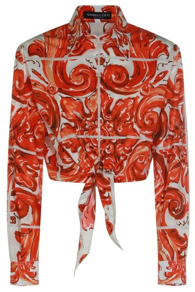 Dolce & Gabbana Majolica-Printed Poplin Shirt