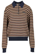 Miu Miu Knitted Striped Polo Shirt
