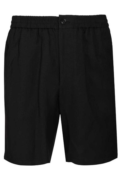 AMI Logo Detailed Buttoned Shorts