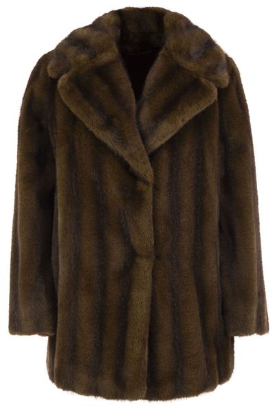 Max Mara Studio Mstneo Faux Fur Coat