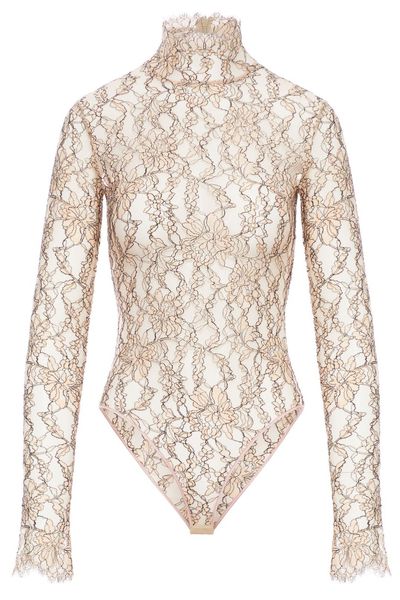 Valentino Lace Detailed High Neck Top