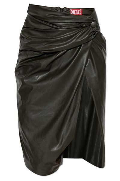 Diesel O-Dasli Draped Split Pencil Skirt