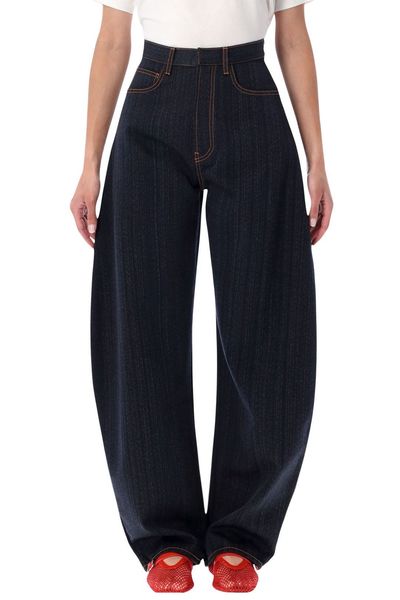 Alaïa Azzedine High Waist Barrel Leg Jeans