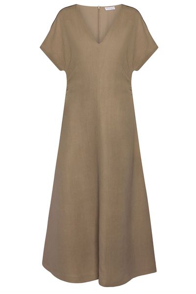 Brunello Cucinelli V-Neck Short Sleeve Dress