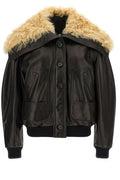 The Attico Shearling Collar Bomber Jacket
