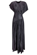 Rabanne Crewneck Ruched Satin Dress