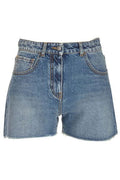 Palm Angels Embroidered Denim Shorts