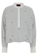 Gucci Striped Button Detailed Top