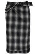 Iro Nylane Checked Wrap Skirt