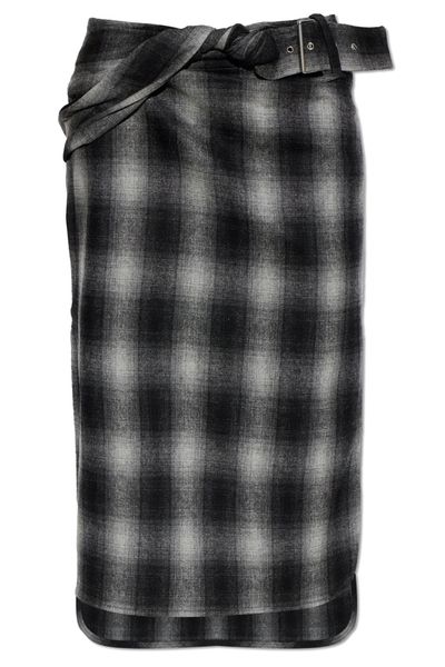 Iro Nylane Checked Wrap Skirt