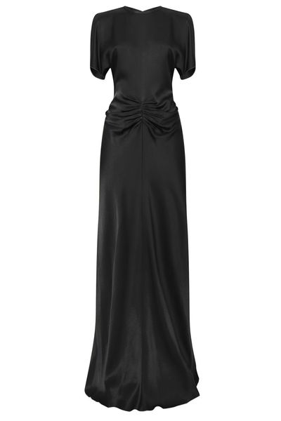 Victoria Beckham Isabella Gathered Satin Dress