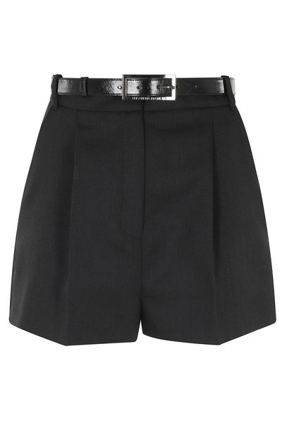 Elisabetta Franchi Belted Pleated Shorts