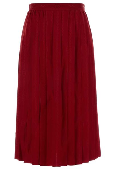 Gucci Interlocking G Chain Jacquard Midi Skirt