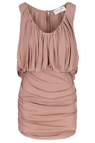Saint Laurent Draped Sleeveless Dress