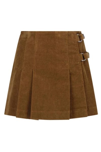 Golden Goose Deluxe Brand Pleated Corduroy Mini Skirt