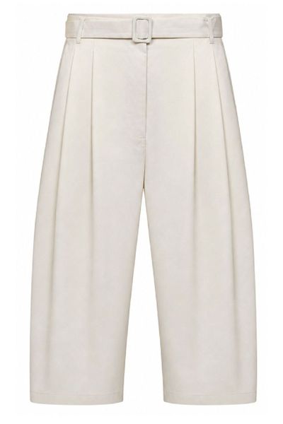 Co Pleated Belted Wide-Leg Shorts