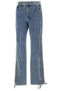 ROTATE Laced Straight-Leg Jeans
