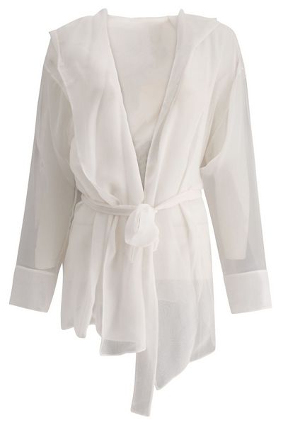 Max Mara Hooded Chiffon Jacket