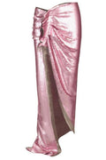 Rick Owens Edfu Ruffle Detailed Slit Skirt
