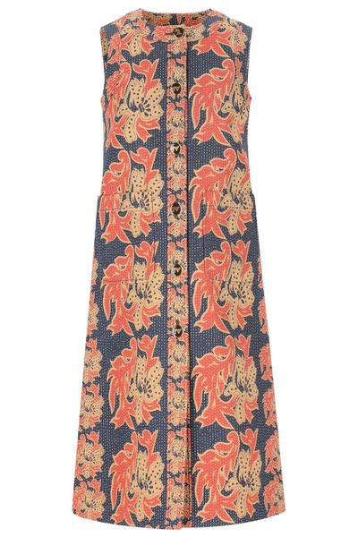 Valentino All-Over Patterned Crewneck Dress