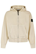 Stone Island Oversized Fit Hooded Zip-Up Sweatshirt