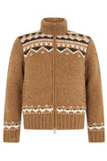 Moncler Geometric Bouclé Down Cardigan