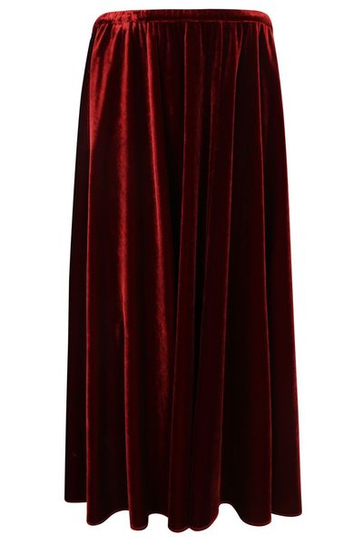 Alberta Ferretti Fluid Cut Midi Skirt