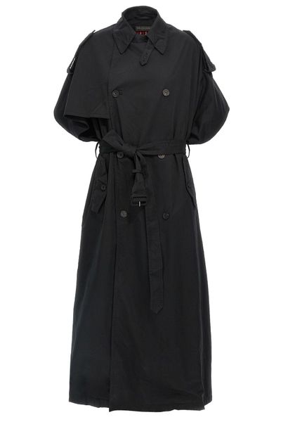 Balenciaga Cape-Sleeved Trench Coat